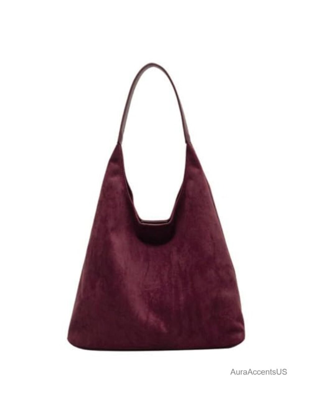 Faux Suede Hobo Tote Bag for Women Slouchy Shoulder Work Purse Large